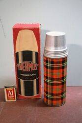 Vintage Tartan THERMOS Vacuum Flask.