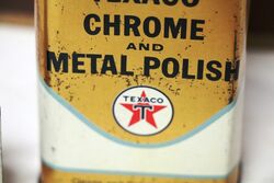 Vintage Texaco Chrome and Metal Polish 8 fl oz Tin