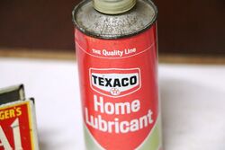Vintage Texaco Home Lubricant 4 oz Tin