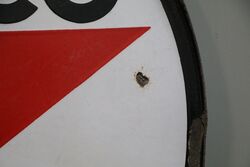 Vintage Texaco Round Double Sided Enamel Sign 