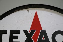 Vintage Texaco Round Double Sided Enamel Sign 