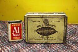 Vintage Tobacco Tin.. Nut Brown  Tin.