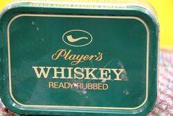 Vintage Tobacco Tin Playerand39s Whiskey Ready Rubbed Tin