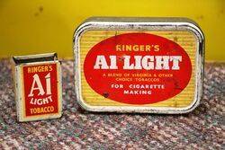 Vintage Tobacco Tin.. Ringer's A1 Light Tobacco Tin.