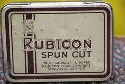Vintage Tobacco Tin Rubicon Spun Cut Tin