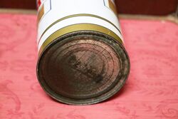 Vintage Total Gold Ringed 1qrt Oil Tin 