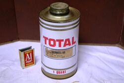 Vintage Total Hermes 40 One Quart Can. Vintage Total Hermes 40 One Quart Can.