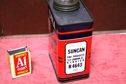 Vintage UNA  SUNCAN Farm Machinery Oil Can
