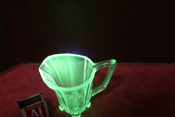 Vintage Uranium Glass Small Milk Jug 