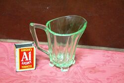 Vintage Uranium Glass Small Milk Jug 
