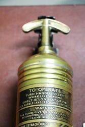 Vintage VALOR Brass Wall Mounted Fire Extinguisher 