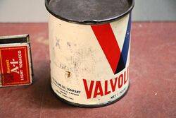 Vintage Valvoline 1lb Grease Tin