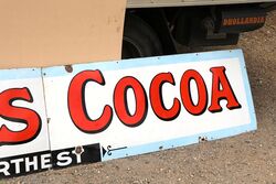 Vintage Van Houtenand39s Cocoa 3 piece Enamel Adv Sign 