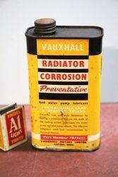 Vintage Vauxhall One Pint Radiator Corrosion Tin.