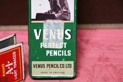 Vintage Venus Perfect Pencils Pictorial Tin Case 