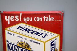 Vintage Vincentand39s Powerand39s Packet Tin Advertising Sign 