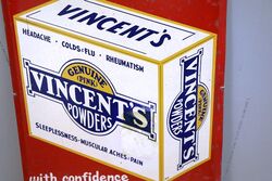 Vintage Vincentand39s Powerand39s Packet Tin Advertising Sign 