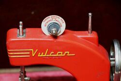 Vintage Vulcan Minor Metal Childs Toy Sewing Machine 