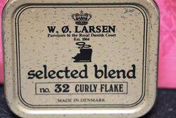 Vintage WO Larsen Selected Blend Tobacco Tin