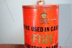 Vintage Wall Hanging FIRE Asbestos Fire Blanket Case