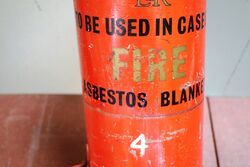 Vintage Wall Hanging FIRE Asbestos Fire Blanket Case