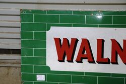 Vintage Walnut Sliced Plug Tobacco Enamel Sign 