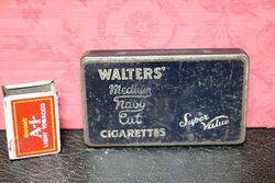 Vintage Walters Medium Navy Cut Cigarettes Tin. 