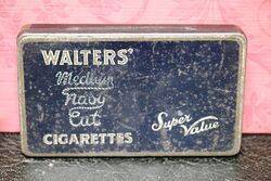 Vintage Walters Medium Navy Cut Cigarettes Tin 