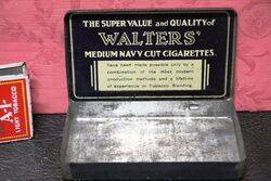 Vintage Walters Medium Navy Cut Cigarettes Tin 