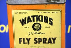 Vintage Watkins Fly Spray Half Gallon Tin