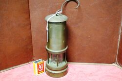 Vintage Welsh Brass Miners Lamp 