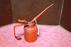Vintage Wesco Thumb Pump Oiler with original Decal