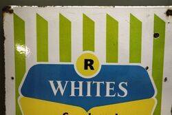 Vintage Whites Soft Drinks Enamel Sign 