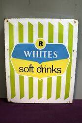 Vintage Whites Soft Drinks Enamel Sign.  #