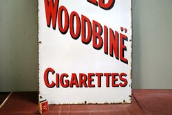 Vintage Will+39s Wild Woodbine Cigarettes Enamel Sign 