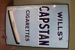 Vintage Willand39s Capstan Cigarettes Enamel Advertising Sign 