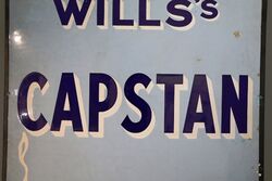 Vintage Willand39s Capstan Cigarettes Enamel Advertising Sign 