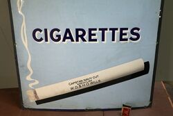 Vintage Willand39s Capstan Cigarettes Enamel Advertising Sign 