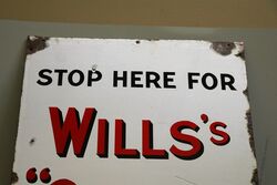 Vintage Willand39s Gold Flake Cigarettes Enamel Adv Sign 