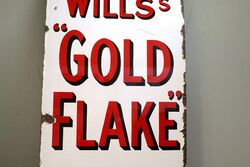 Vintage Willand39s Gold Flake Cigarettes Enamel Adv Sign 