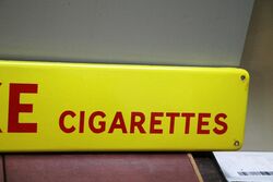 Vintage Willand39s Gold Flake Cigarettes Enamel Strip Sign 