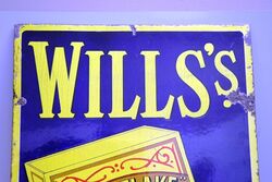 Vintage Willand39s Gold Flake Cigarettes Pictorial Enamel Sign 