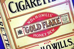 Vintage Willand39s Gold Flake Cigarettes Pictorial Enamel Sign 