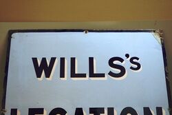 Vintage Willand39s Legation Navy Cut Pipe Tobacco Enamel Sign 