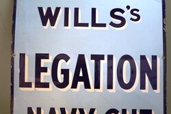 Vintage Willand39s Legation Navy Cut Pipe Tobacco Enamel Sign 