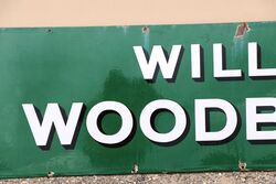 Vintage Willsand39s Woodbines Strip Enamel Advertising Sign