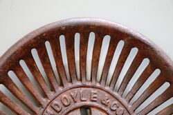 Vintage Wm Doyle and Co Cast Iron TractorImplement Seat