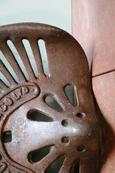 Vintage Wm Doyle and Co Cast Iron TractorImplement Seat