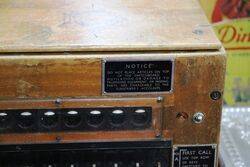 Vintage Wood Cased Telephone Switchboard  