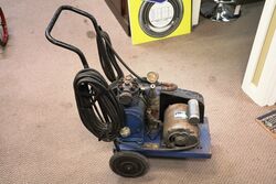 Vintage Workshop Portable Trolley Air Compressor. 